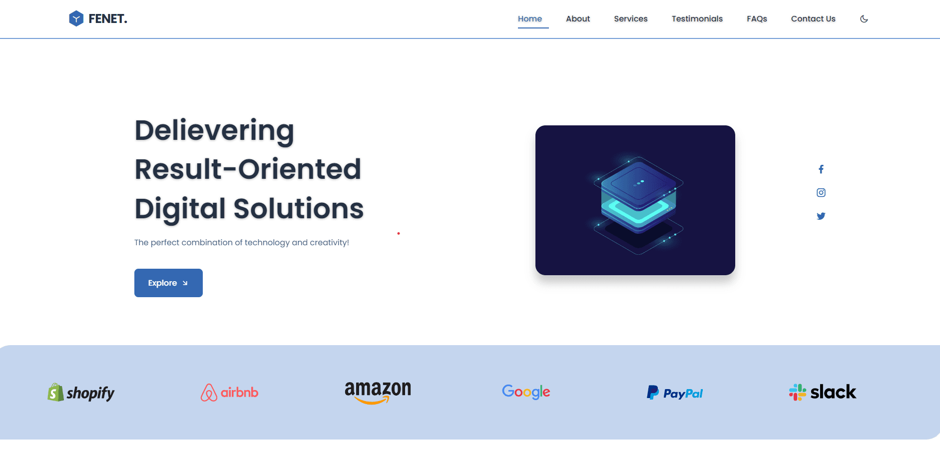 Fenet Agency Landing Page